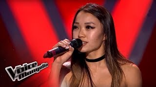 HulanB  quotJust Hold Mequot  Blind Audition  The Voice of Mongolia 2018 [upl. by Aiykan]