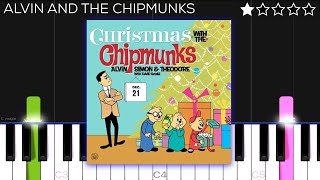 The Chipmunks  All I Want For Christmas Is My Two Front Teeth  EASY Piano Tutorial [upl. by Ttocs396]