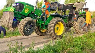 टायर में बिना पानी John Deere के कैसा जोर लगाता है indofarm 3055 vs John Deere 5050 by Nishu Deshwal [upl. by Shandee]