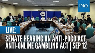 LIVE Senate hearing on antiPogo act antionline gambling act  September 12 [upl. by Worra]