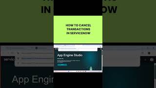 Concept of the canceling transactions in ServiceNow [upl. by Theressa]