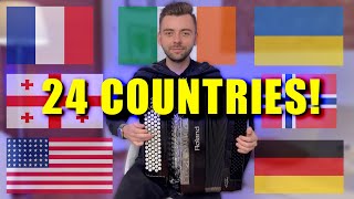 1 ACCORDION  24 COUNTRIES [upl. by Dirrej]