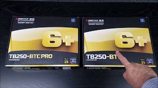 12 GPU Biostar TB250BTC Pro unboxing and comparison to ASRock H110 Pro BTC [upl. by Otxilac523]