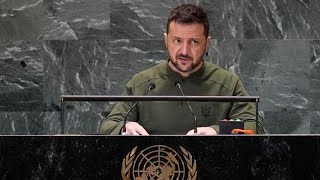 Zelensky la Russia deve essere costretta alla pace in base alla Carta delle Nazioni Unite [upl. by Sennahoj]