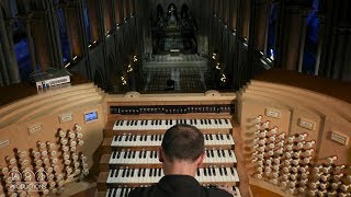 NotreDame organ Yves Castagnet plays Dupré Prelude amp fugue in G minor June 2017 [upl. by Noyk]