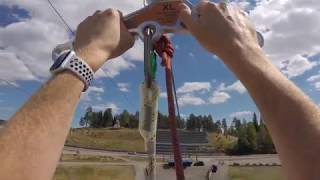 Holmenkollen Ski Jump Oslo Kollensvevet Zipline GoPro [upl. by Yessydo746]