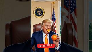 I love orange fruits donaldtrump viralvideo kamalaharris uselection trump [upl. by Etnomed]