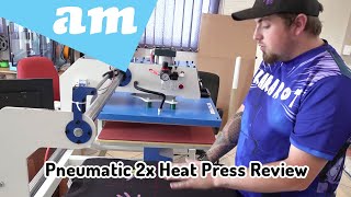 Pneumatic Dual Head Heat Press Review Pressure amp Temperature Adjustment and Operation Guide [upl. by Dustie]