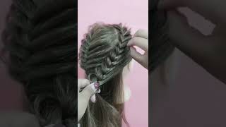 French hairstylehairstyle ponytail ponytailhairstyle beauty haircare youtubeshorts love hair [upl. by Anele757]