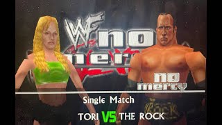 The Rock vs Tori  WWF No Mercy  Nintendo 64 Video Game [upl. by Campman870]