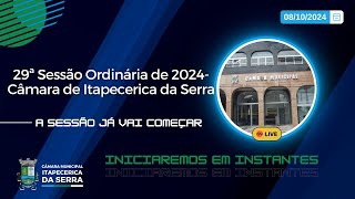 29ª Sessão Ordinária de 2024 Câmara de Itapecerica da Serra [upl. by Kristin]