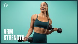 Day 1 Arm Strength Workout with Dumbbells  HR12WEEK 40 [upl. by Ripp]