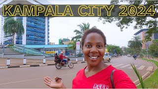 KAMPALA HAS IMPROVED A LOT GREENER AND CLEANER  CITY TOUR 2024 [upl. by Lodge]