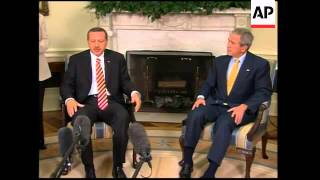 Bush meets Turkish PM Erdogan [upl. by Fazeli]