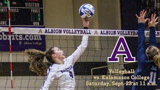 MIAA Volleyball  Kalamazoo College vs Albion College  Sep 23 2017 [upl. by Ocirederf]