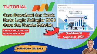 Cara Download dan Cetak Kartu Login Sulingjar 2024 [upl. by Oinota]