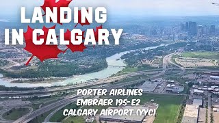 Landing at Calgary International Airport YYC  Alberta Canada 4K [upl. by Sundberg]