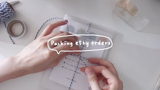 🍵HOW I PACK ETSY ORDERS  Sticker sheets Keychains etc [upl. by Brathwaite]