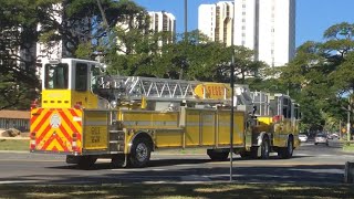 Waikiki Fire Station Honolulu Fire Dept Ladder 7 Going out [upl. by Pembrook685]