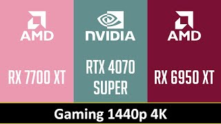 RX 7700 XT vs RTX 4070 SUPER vs RX 6950 XT [upl. by Eelsha]