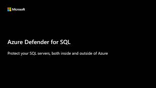 How Azure Defender for SQL can protect SQL servers anywhere [upl. by Denver759]