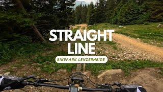 Straight Line Downhill Worldcup Track Bikepark Lenzerheide Bike Kingdom Switzerland full run POV RAW [upl. by Alaik]