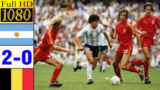 Argentina 20 Belgium world cup 1986 Semifinal  Full highlight  1080p HD  Maradona [upl. by Wilton628]