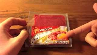 Tatar wołowy z Sokołowa unboxing odpakowywanie [upl. by Ryle]