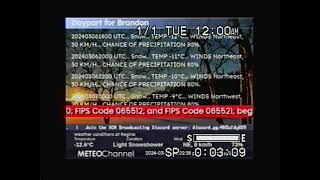 METEOchannel VHS Noon EAS Tests and Alerts  20240306 [upl. by Sunderland156]