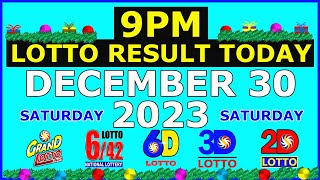 9pm Lotto Result Today December 30 2023 Saturday [upl. by Aliab]