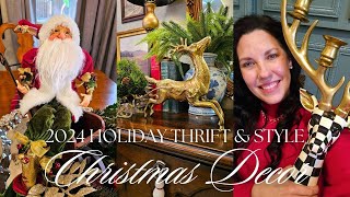 THRIFTING FOR CHRISTMAS DECOR 2024 Holiday Thrift with Me  Thrift Haul amp Style [upl. by Martine]