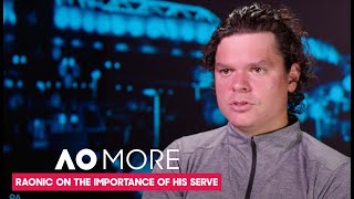 Milos Raonic Explains the Importance of His Serve  AO More [upl. by Llorre]