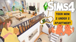 The Sims 4  Teen Mom 2 Under 2 Apartment  Speed Build WVoice Over No CC [upl. by Anjela]