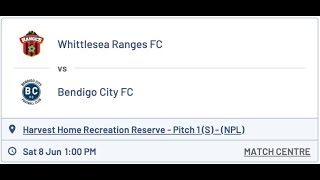 NPL Boys U16 Whittlesea Rangers FC vs Bendigo City FC [upl. by Marti765]