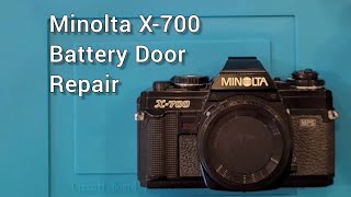 Minolta X700 Battery Door Repair  Analog 35mm Camera Repair [upl. by Llecrep585]