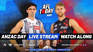 Essendon vs Collingwood Live Stream ANZAC Day Watch Along  AFL Today [upl. by Gemina]