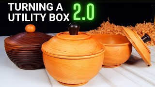 Turning a Utility Box 20 Woodturning Project HowTo [upl. by Hnilym]