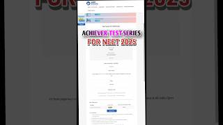 🔴ALLEN ACHIEVER TEST SERIES FOR NEET 2025 allen neet2025 trending viral shorts [upl. by Ainat576]