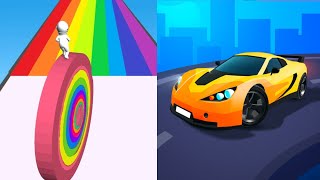 Satisfying Mobile Games Play 9999 Tiktok Games Race Master 3D VS Layers Roll [upl. by Dorolice]