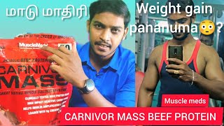 carnivor mass gainer protein powder review in tamil💯👌🏻carnivor mass beef proteinsupplements gym [upl. by Lucas]