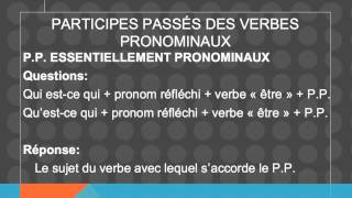 Participes passés des verbes pronominaux [upl. by Ehling]