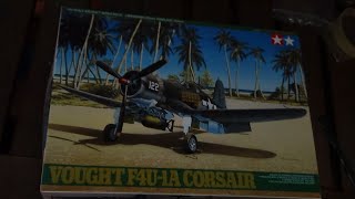 Inbox Review of the 1 48 Scale F4U 1A from Tamiya [upl. by Eyla]