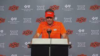 Mike Gundy We did not tackle well in this game at all [upl. by Aillimac]