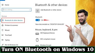 GUIDE How to Turn ON Bluetooth on Windows 10 Very Easily [upl. by Assennav865]