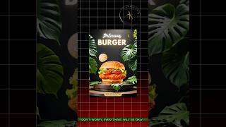 I Made a Burger Post in Canva  Yoou tube shorts  ytshorts [upl. by Lehcyar311]