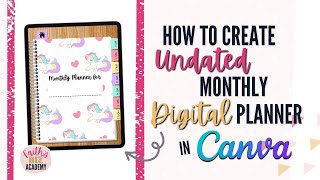 Digital Planner Masterclass Create A Digital Planner with hyperlinks in Canva FREE TEMPLATE [upl. by Zsuedat]