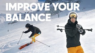 Ski With Balance  3 powerful drills to give you more control on snow with InspirationalSkiing [upl. by Coyle336]