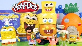 Spongebob Squarepants Play Doh Mr Potato Head Playset Spudbob Builder By Disney Cars Toy Club [upl. by Enahsal]