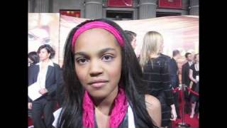 First Interview with Disneys newest star CHINA McCLAIN at TANGLED Premiere [upl. by Yauqaj]