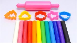 DIY Rainbow Clay with Molds  Color Learning English for Kids [upl. by Weihs806]